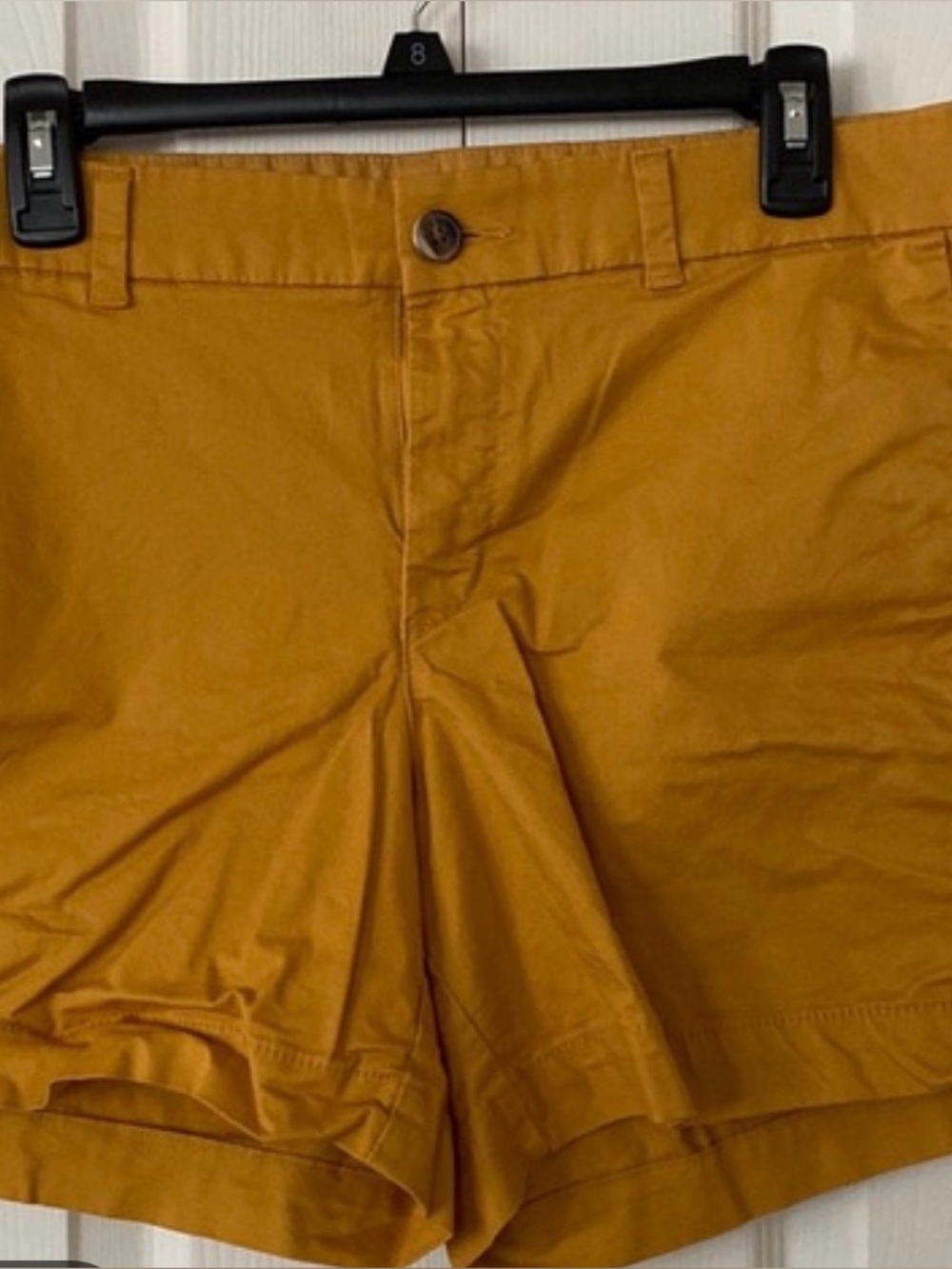 Womens GAP Cotton Chino Shorts in Rust Orange